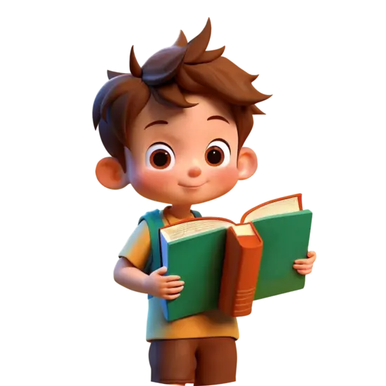 Happy student learning